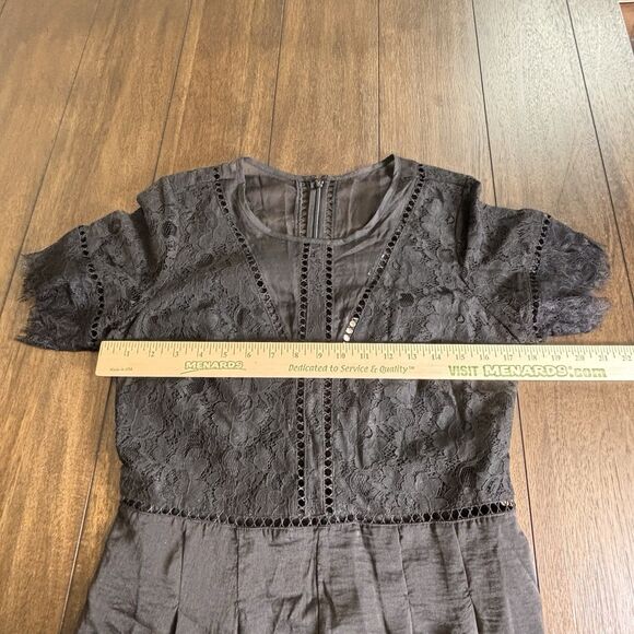 Sugar + Lips Black Lace Top Shorts Romper Jumpsuit Size Large NWT - Picture 3 of 9